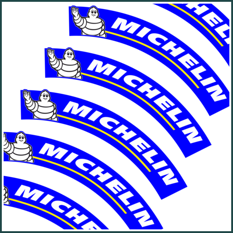 Set Reifenbeschriftung Michelin blue