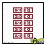 Lade das Bild in den Galerie-Viewer, 10teil AUFKLEBER Set RAL3004 HSB Harzer Schmalspurbahn Piko LGB Spur G Sticker Modellbau Beschriftung
