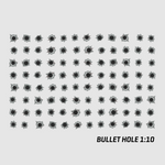 Lade das Bild in den Galerie-Viewer, 1:10 RC Car Aufkleber - Einschusslöcher - Bullet Hole - 96 pcs. Teile Modellbau Beschriftung
