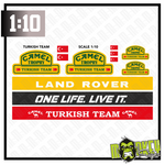 Lade das Bild in den Galerie-Viewer, 1:10 RC Car Aufkleber Set G Türkei Camel Trophy Defender Land Rover Crawler Modellbau Beschriftung
