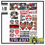 Lade das Bild in den Galerie-Viewer, 1:10 - Set B RC Drifter Aufkleber Sticker JDM Japan HPI Himoto Traxxas Tamiya Modellbau Beschriftung
