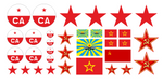 Lade das Bild in den Galerie-Viewer, 1:12 - 34tlg. Set CA UDSSR Rote Armee Aufkleber Sticker Sowjet URAL Russland Modellbau Beschriftung
