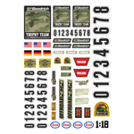 Lade das Bild in den Galerie-Viewer, 1:18 RC Car Aufkleber - Trophy Defender Landrover Camel ONE LIFE. Crawler C Set Modellbau Beschriftung
