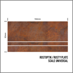 Lade das Bild in den Galerie-Viewer, 1:24 1:18 1:14 1:10 Metall Rostoptik selbstklebend Rusty Plate printed Foil RC Modellbau Beschriftung
