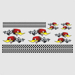 Lade das Bild in den Galerie-Viewer, 1:24 - 1:18 Aufkleber Set Horsepower Flags Rat Rod Tuning Youngtimer &amp; US Cars Modellbau Beschriftung
