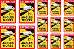 Lade das Bild in den Galerie-Viewer, 13tlg. Angles Morts toter Winkel Aufkleber Set 1:14 Modellbau RC selbstklebend Modellbau Beschriftung
