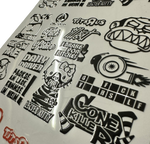 Lade das Bild in den Galerie-Viewer, 14teiliges JDM Aufkleber Set 1:10 RC Tuning Sticker Drifter Japan Modellbau sw Modellbau Beschriftung
