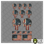 Lade das Bild in den Galerie-Viewer, 15 teilg. RC Crawler Offroad Aufkleber Set Punisher 1:10 Sticker für Modellbau Modellbau Beschriftung
