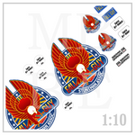 Lade das Bild in den Galerie-Viewer, 15teil. 1:10 RC Car Aufkleber Crawler GMC 2500 Colt Seavers Stuntman USA Pickup Modellbau Beschriftung
