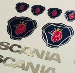 Lade das Bild in den Galerie-Viewer, 15teil. SCANIA Chrom Aufkleber Set 1:14 / 1:16 LKW Zugmaschine Decal RC Tamiya Modellbau Beschriftung
