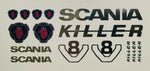 Lade das Bild in den Galerie-Viewer, 15teil. SCANIA Chrom Aufkleber Set 1:14 / 1:16 LKW Zugmaschine Decal RC Tamiya Modellbau Beschriftung
