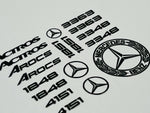 Lade das Bild in den Galerie-Viewer, 18er SET Arocs Actros MB BLACK ChromTamiya AUFKLEBER RC LKW Truck 1:14 1:16 Modellbau Beschriftung
