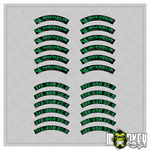 Lade das Bild in den Galerie-Viewer, 24 teilig Reifenbeschriftung grün MICHELIN 385/315 BLACK Aufkleber Tamiya 1:14 Modellbau Beschriftung
