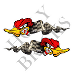 Lade das Bild in den Galerie-Viewer, 25cm - 2er Set Horsepower Oldschool Aufkleber Hot Rod US Cars Vintage Sticker V8 Modellbau Beschriftung
