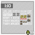 Lade das Bild in den Galerie-Viewer, 26 tlg. Aufkleber Set 1:10 Crawler Offroad RC Sticker Modellbau 4x4 Trail / A Modellbau Beschriftung
