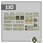 Lade das Bild in den Galerie-Viewer, 26 tlg. Aufkleber Set 1:10 Crawler Offroad RC Sticker Modellbau 4x4 Trail / D Modellbau Beschriftung
