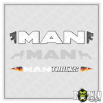 Lade das Bild in den Galerie-Viewer, 3-teiliges Aufkleber Set MAN Tamiya LKW 1:14 RC Truck Modellbau Sticker Modellbau Beschriftung
