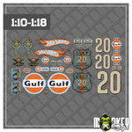 Lade das Bild in den Galerie-Viewer, 31teiliges RC Crawler Aufkleber Set GULF 1:10-1:18 Sticker passend für Modellbau Modellbau Beschriftung
