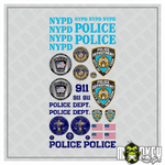 Lade das Bild in den Galerie-Viewer, 33tlg USA Police Aufkleber Set 1:18 bis 1:24 | RC Modellbau Decals Polizei Modellbau Beschriftung
