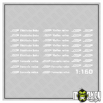 Lade das Bild in den Galerie-Viewer, 34 teil. Set Rhätische Bahn Schweiz Beschriftung Decals 1:160 Spur N weiss Modellbau Beschriftung
