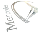 Lade das Bild in den Galerie-Viewer, 3er CHROM Set MERCEDES TRUCK FAHRERHAUS 1:14 Tamiya STICKER RC AUFKLEBER 056 Modellbau Beschriftung
