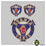 Lade das Bild in den Galerie-Viewer, 3er Scania Vabis Aufkleber Set passend für 1:14 Tamiya RC LKW Truck Sticker A Modellbau Beschriftung
