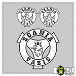 Lade das Bild in den Galerie-Viewer, 3er Scania Vabis Aufkleber Set passend für 1:14 Tamiya RC LKW Truck Sticker C Modellbau Beschriftung
