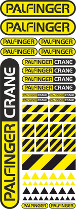 Lade das Bild in den Galerie-Viewer, 3er Set 1:14 - 1:16 Aufkleber MEILLER PALFINGER WARN - RC Tamiya Wedico Decal Modellbau Beschriftung
