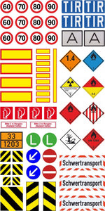Lade das Bild in den Galerie-Viewer, 3er Set 1:14 - 1:16 Aufkleber MEILLER PALFINGER WARN - RC Tamiya Wedico Decal Modellbau Beschriftung
