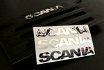 Lade das Bild in den Galerie-Viewer, 3er Set SCANIA SCHRIFTZUG CHROM Grill 1:14 Tamiya STICKER AUFKLEBER 014 Modellbau Beschriftung
