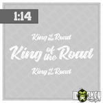 Lade das Bild in den Galerie-Viewer, 3teil. 1:14 Frontscheiben Aufkleber Truck Tamiya RC 1:14 King of Road weiss Modellbau Beschriftung
