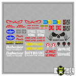 Lade das Bild in den Galerie-Viewer, 43 teiliges RC Crawler Offroad Aufkleber Set 1:10 Sticker passend für Modellbau Modellbau Beschriftung
