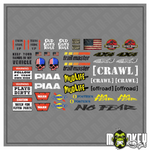 Lade das Bild in den Galerie-Viewer, 44 teiliges RC Crawler Offroad Aufkleber Set 1:10 Sticker passend für Modellbau Modellbau Beschriftung
