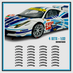 Lade das Bild in den Galerie-Viewer, 4x8er Set Reifen Markierung Mich B Aufkleber Decal 1:32 für Slot Car Carrera 132 Modellbau Beschriftung
