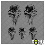 Lade das Bild in den Galerie-Viewer, 5 teilg. RC Crawler Drifter Aufkleber Set Punisher black Sticker für Modellbau0
