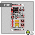 Lade das Bild in den Galerie-Viewer, Umbrella Aufkleber Set 1:32  Racing Beschriftung Modellbau Motorsport Scale0

