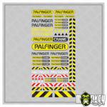 Lade das Bild in den Galerie-Viewer, 66x Palfinger Crane Sticker Set Modellbau 1:32 LKW RC Truck Aufkleber Modellbau Beschriftung
