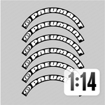Lade das Bild in den Galerie-Viewer, 6er Set Reifen Markierung 1:14 1:14,5 Pneumant DDR Aufkleber RC Tamiya u.ä. LKW Modellbau Beschriftung
