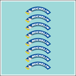 Lade das Bild in den Galerie-Viewer, 8 tlg. Decal 1:18 Reifenbeschriftung Michelin B / Oldtimer Youngtimer Racing Modellbau Beschriftung
