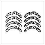 Lade das Bild in den Galerie-Viewer, 8x Reifenbeschriftung GOODYEAR passend für LEGO Reifen Wheel 50x22 zb. Set 10330 Modellbau Beschriftung
