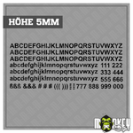 Lade das Bild in den Galerie-Viewer, Aufkleber 209teilig Modellbau RC Slotcar Bahn Zahlen Buchstaben Sticker 5mm Modellbau Beschriftung
