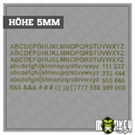 Lade das Bild in den Galerie-Viewer, Aufkleber 209teilig Modellbau RC Slotcar Bahn Zahlen Buchstaben Sticker 5mm Modellbau Beschriftung
