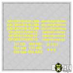 Lade das Bild in den Galerie-Viewer, Aufkleber 209teilig Modellbau RC Slotcar Zahlen Buchstaben gelb Sticker Modellbau Beschriftung
