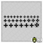 Lade das Bild in den Galerie-Viewer, Aufkleber 27teilig Modellbau RC Army Eisernes Kreuz Panzer WW2 Sticker Armee -B Modellbau Beschriftung
