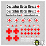 Lade das Bild in den Galerie-Viewer, Aufkleber 45 teilig Modellbau RC DRK Sticker Deutsches Rotes Kreuz Modellbau Beschriftung
