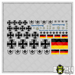 Lade das Bild in den Galerie-Viewer, Aufkleber 58 teilig Modellbau RC Bundeswehr Sticker Armee Deutschland Kreuze Modellbau Beschriftung

