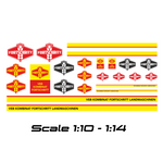 Lade das Bild in den Galerie-Viewer, Aufkleber Set 1:10 / 1:14 DDR Traktor VEB Fortschritt Schlepper RC Modellbau Modellbau Beschriftung

