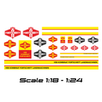 Lade das Bild in den Galerie-Viewer, Aufkleber Set 1:18 / 1:24 DDR Traktor VEB Fortschritt Schlepper RC Modellbau Modellbau Beschriftung
