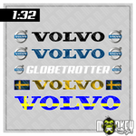 Lade das Bild in den Galerie-Viewer, Aufkleber Set 5-teilig 1:32 Modellbau RC Slotcar PVC Sticker UV-beständig Volvo Modellbau Beschriftung
