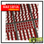 Lade das Bild in den Galerie-Viewer, Bande reflektierend Carrera 132/140 Leitplanke 140x20 Racing 1:32 1:24 Slotcar Modellbau Beschriftung
